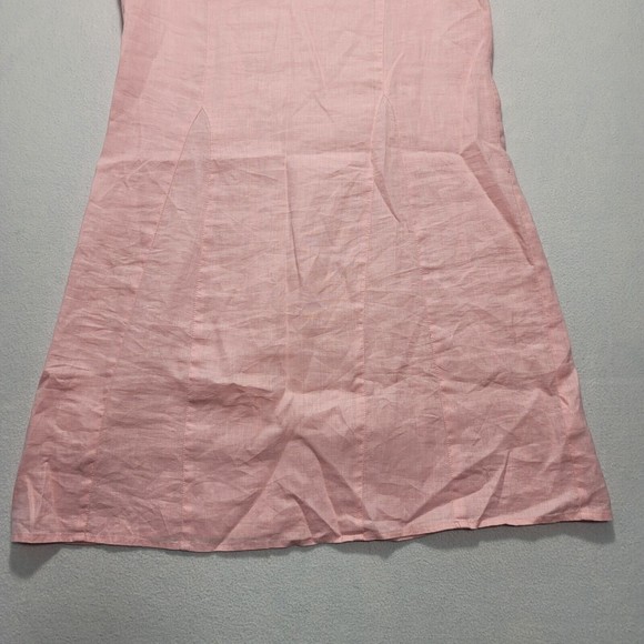 Love Linen J JILL Size XS Pink 100% Linen TANK DRESS Sleeveless Women’s - Picture 4 of 12
